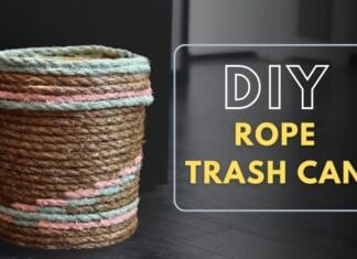 DIY Rope Trash Can