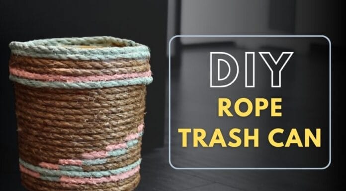 DIY Rope Trash Can