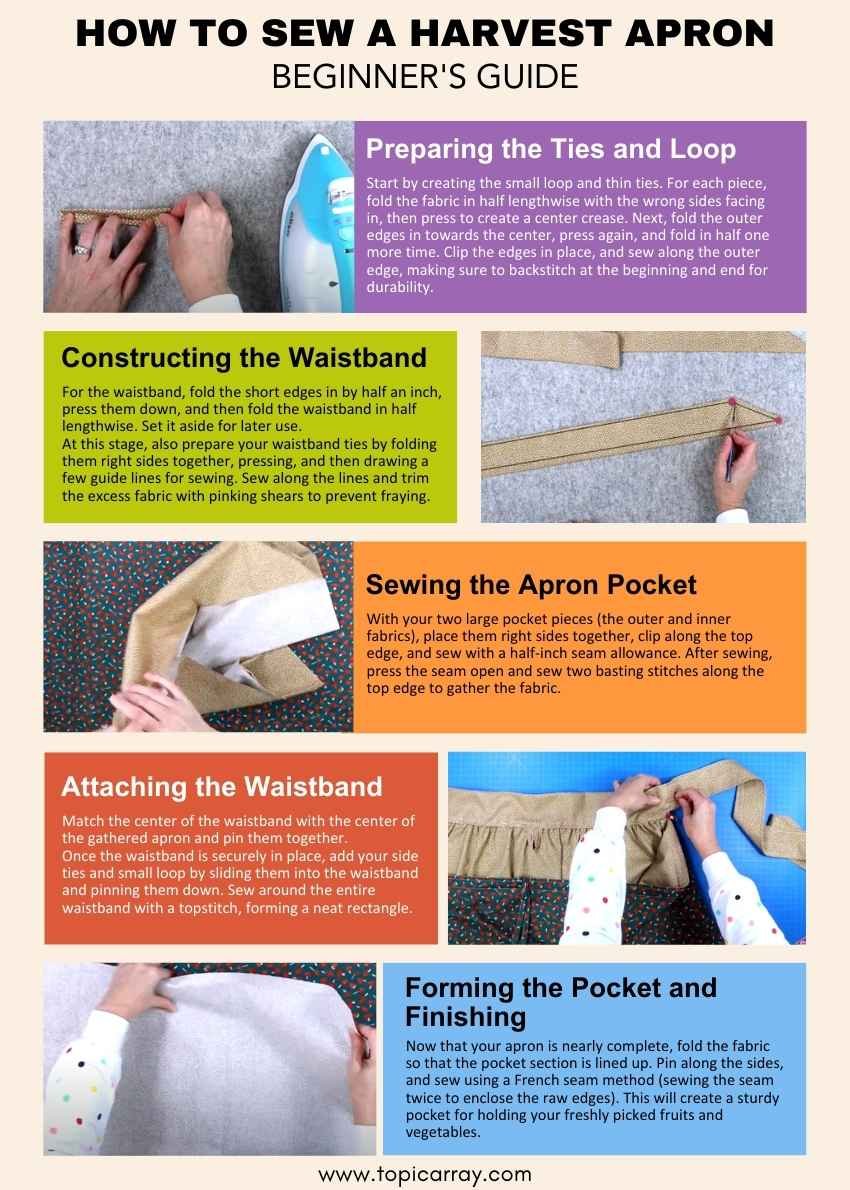 infographic of Sew a harvest apron pattern free