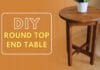 Round top end table diy plans