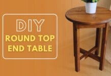 Round top end table diy plans