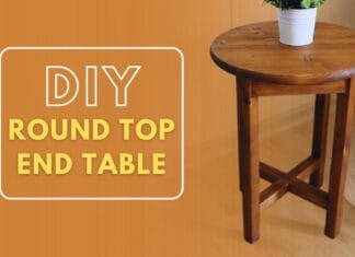 Round top end table diy plans