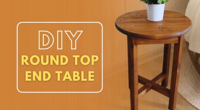 Round top end table diy plans