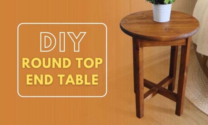 Round top end table diy plans