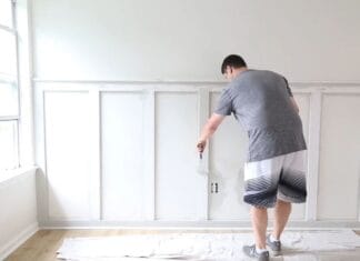 DIY board and batten wall