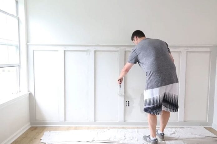 DIY board and batten wall